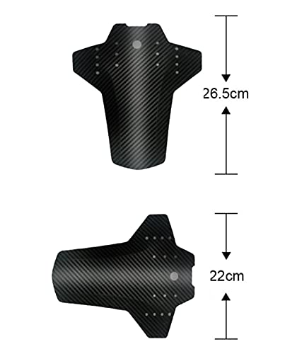 Ncheli 2 pcs Guardabarros MTB,Guardabarros Bicicleta Montaña Guardabarros de Bici MTB Mudguard Delantero y Trasero Compatible Adapta a Bici y Bicicleta Fat Mud Guard