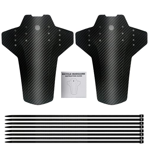 Ncheli 2 pcs Guardabarros MTB,Guardabarros Bicicleta Montaña Guardabarros de Bici MTB Mudguard Delantero y Trasero Compatible Adapta a Bici y Bicicleta Fat Mud Guard