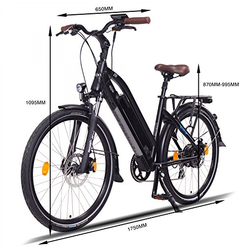 NCM Milano Bicicleta eléctrica de Trekking, 250W, Batería 48V 13Ah 624Wh (26" Negro)