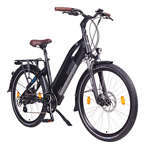 NCM Milano Bicicleta eléctrica de Trekking, 250W, Batería 48V 13Ah 624Wh (26" Negro)