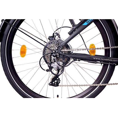 NCM Milano Plus Bicicleta eléctrica de Trekking, 250W, Batería 48V 16Ah • 768Wh (26" Negro Plus)