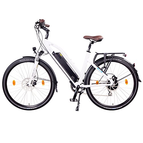 NCM Milano Plus Bicicleta eléctrica de Trekking, 250W, Batería 48V 16Ah • 768Wh (Blanco Plus 28")