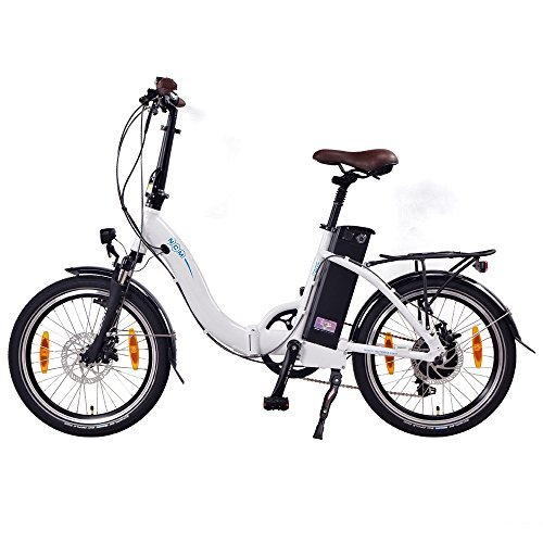 NCM Paris Bicicleta eléctrica Plegable, 250W, Batería 36V 15Ah • 540Wh (Blanco)