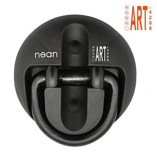 nean Anclaje de fijación para Pared y Suelo con Certificado de Seguridad Art y Material de fijación Ø 14 mm Negro