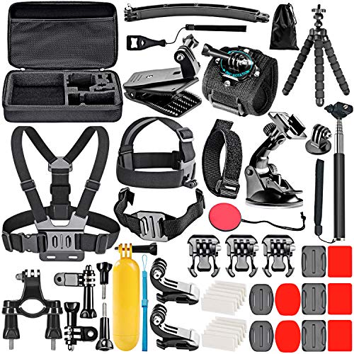 Neewer 50 en 1 Kit de Accesorios para Cámara de Acción Compatible con GoPro Hero10 / 9 / 8 / 7, GoPro Max, GoPro Fusion, Insta360, DJI Osmo Action/Action 2, AKASO, APEMAN, Campark, SJCAM