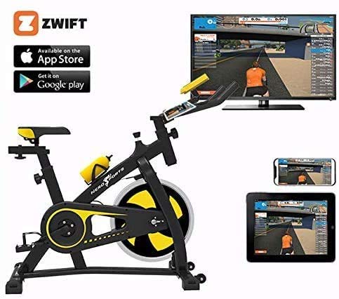 Nero Sport Bluetooth Bicicleta de Ejercicios Aeróbicos Spinning para Interiores Bicicleta Estática de Entrenamiento Fitness Ejercicios Cardiovasculares