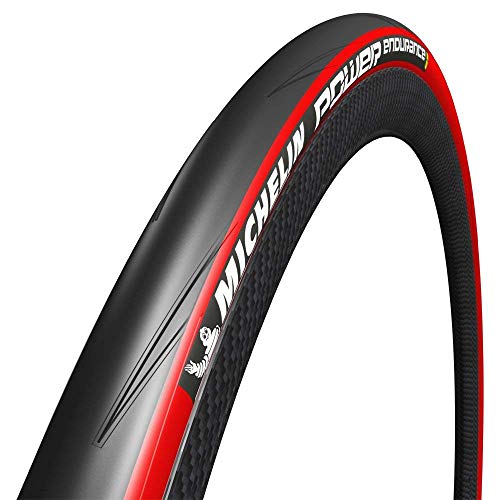 Neum?ticos de bicicleta Michelin Power Endurance., color Negro-Rojo 28" 700x23C 23-622, 0.8