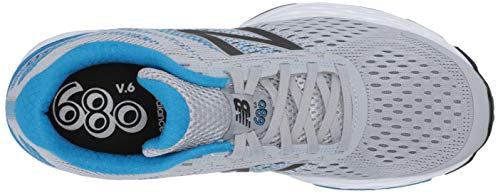 New Balance Amortiguación 680 V6, Zapatillas para Correr Hombre, Color Plateado Y Azul, 44 EU