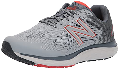 New Balance Fresh Foam 680 V7 - Tenis de correr para hombre, Gris/Ghost Pepper/Negro, 47