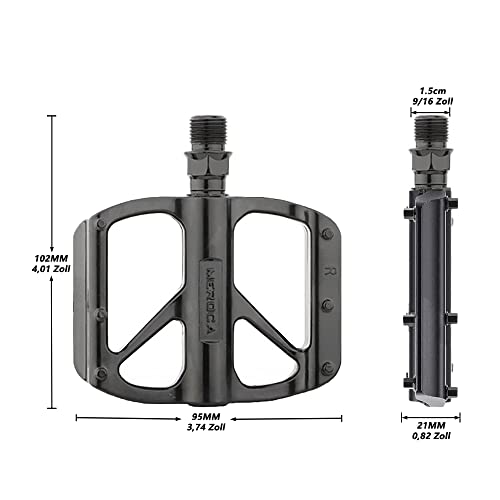 Newgoal Pedales de Bicicleta, Pedales de Eje de aleación de Aluminio DU, Pedales de Bicicleta Ligeros Antideslizantes universales, adecuados para Bicicletas de 9/16 Pulgadas, Pedales de Carreras