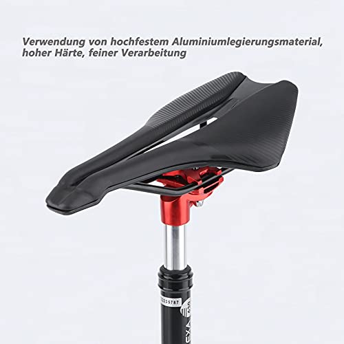 Newgoal Tija de sillín de Amortiguador de Resorte de Bicicleta de 27,2 mm / 31,6 mm de diámetro, Utilizada para Tubo de Asiento de Amortiguador de Bicicleta (Rojo 27,2)