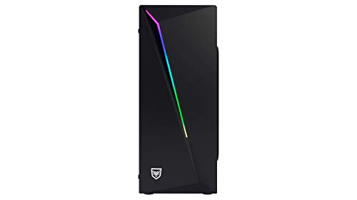 Nfortec Lynx - Torre Gaming Compatible con placas ATX, Mini-ATX e ITX y Ventilador RGB Incluido en la Parte Trasera, Negra RGB (cristal templado)