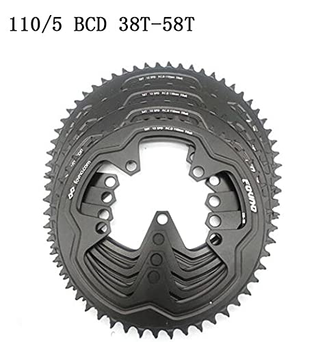 NGHSDO Platos para Bicicletas 110/5 BCD 110BCD Bicicleta de Carretera Estrecha Ancha Caining 38T-58T Bikewheel Plato Ovalado 32 MTB (Color : 40T)