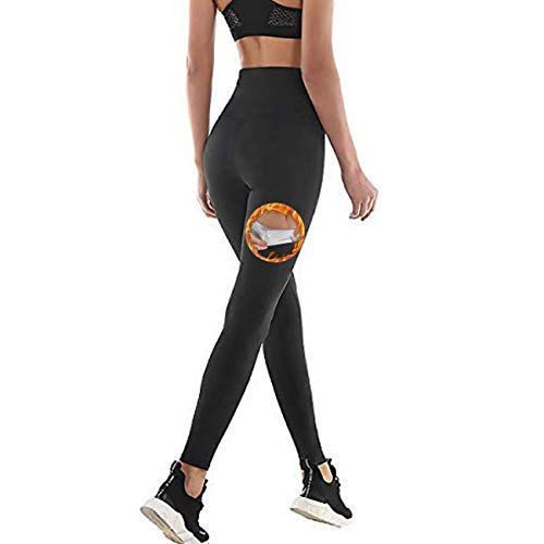 NHEIMA Pantalones de Sauna Adelgazantes Mujer NANOTECNOLOGÍA, Leggins Reductores Adelgazantes, Leggins Anticeluliticos Cintura Alta, Mallas Fitness Push Up para Deporte Running Yoga Gym (M, Negro)