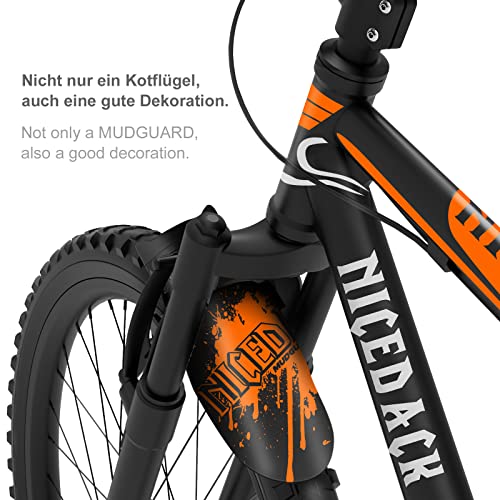 NICEDACK Guardabarros MTB, Guardabarros Bicicleta Montaña, MTB Mudguard Delantero y Trasero Compatible se Adapta a 20" 22" 26" 27,5" 29 Pulgadas de Bici y Bicicleta Fat (Rojo)