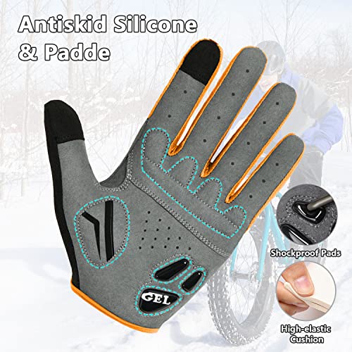 NICEWIN Guantes de Ciclismo Motocicleta Bicicleta de montaña- Bicicleta de Carretera Hombres Mujeres Pantalla táctil Antideslizante Acolchada