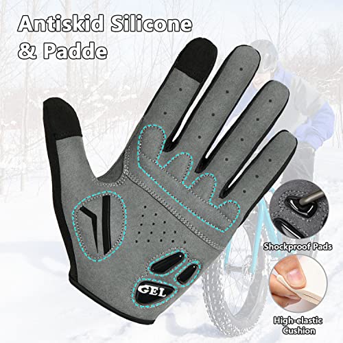 NICEWIN Guantes de Ciclismo Motocicleta Bicicleta de montaña- Bicicleta de Carretera Hombres Mujeres Pantalla táctil Antideslizante Acolchada