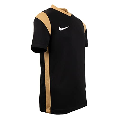 NIKE, Park Derby III, Camiseta De Fútbol De Manga Corta, Negro/Jersey Oro/Jersey Oro/Blanco, M, Unisex-Hijo