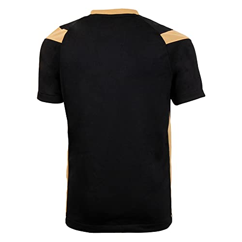 NIKE, Park Derby III, Camiseta De Fútbol De Manga Corta, Negro/Jersey Oro/Jersey Oro/Blanco, M, Unisex-Hijo