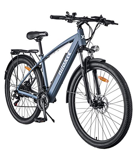 Nilox 30NXEB275V002V2 - Bicicleta eléctrica E Bike 36V 7.8AH 27.5X2.10P - X7, Motor 36 V 250 W, batería Recargable Samsung de Litio 36 V, Carga Completa 5 h, chasis Aluminio, Velocidad máxima 25 km/h