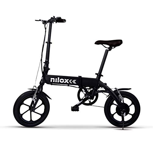 Nilox ebike X2 Plus Plegable Ruedas 16"; Adulto, Unisex, Eléctrica, Negro