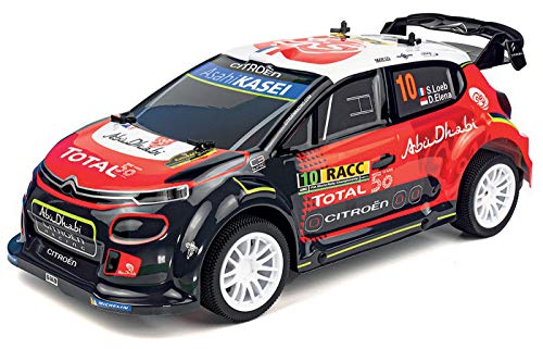 Ninco NH93150 NincoRacers Citroën C3 WRC Oficial del Campeonato Mundial de Rallyes. Escala 1/10. Coche teledirigido. 2.4GHz Color: Rojo y Negro. Medidas: 42 cm x 13,5 cm x 20 cm, Fábrica de Juguetes