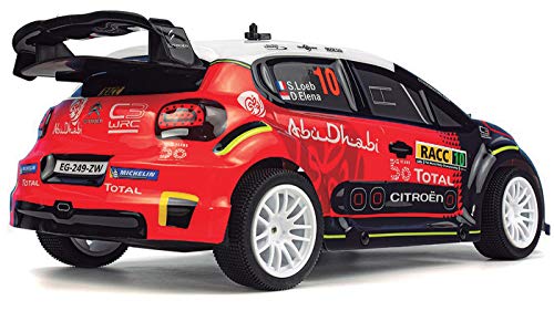 Ninco NH93150 NincoRacers Citroën C3 WRC Oficial del Campeonato Mundial de Rallyes. Escala 1/10. Coche teledirigido. 2.4GHz Color: Rojo y Negro. Medidas: 42 cm x 13,5 cm x 20 cm, Fábrica de Juguetes