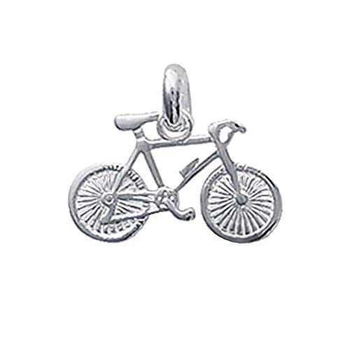 NKlaus plata original 925 cadena de plata esterlina colgante bicicleta 9x17mm 5117