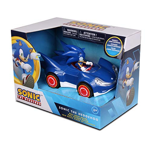 NKOK - Coche de juguete que se arrastra hacia atrás de Sonic The Hedgehog. Tamaño pequeño