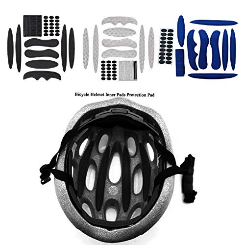 Nobranded 27 Piezas de Almohadillas universales para Casco, Kit de Relleno de Espuma de Repuesto, protección del Forro del Casco de Bicicleta, Almohadillas - Negro