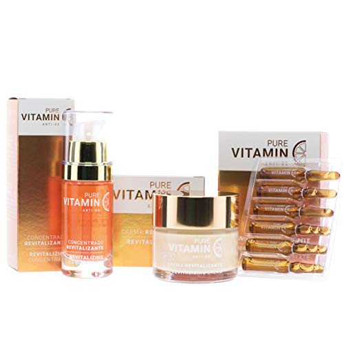 Noche y Día, Pack Regalo Crema Serum Concentrado Iluminador, Tratamiento Revitalizante con Vitamina C - Pure Vitamin Anti-ox, Pack Luminosidad en tu Piel