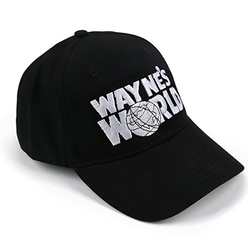 Nofonda Gorra de béisbol,Wayne's World Bordado,Gorra Casual Adulto Unisex - Negro