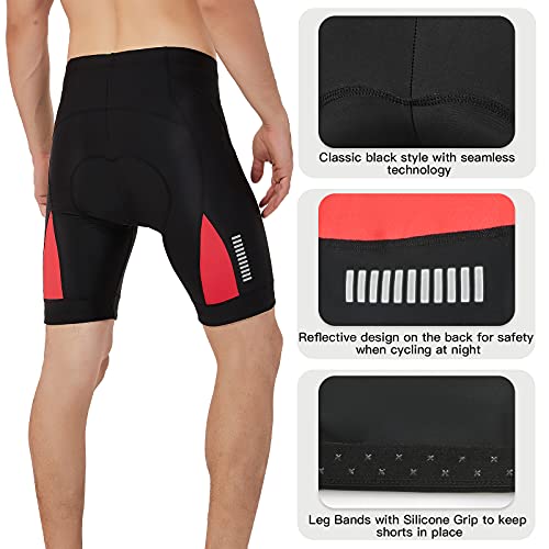 NOOYME Cullote Ciclismo Hombres con 4D Gel Acolchado Pantalones Cortos Ciclismo Pantalon Mountain Bike Ropa Ciclismo Hombre Ropa de Ciclismo MTB