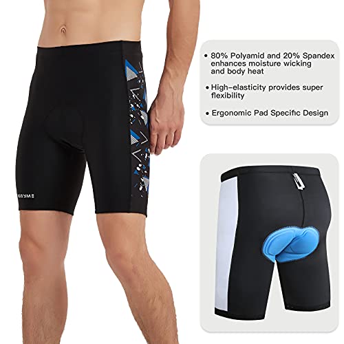 NOOYME Cullote Ciclismo Hombres con 4D Gel Acolchado Pantalones Cortos Ciclismo Pantalon Mountain Bike Ropa Ciclismo Hombre Ropa de Ciclismo MTB