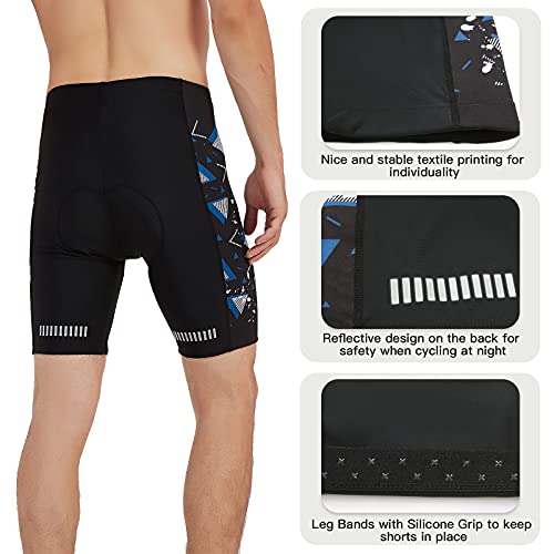 NOOYME Cullote Ciclismo Hombres con 4D Gel Acolchado Pantalones Cortos Ciclismo Pantalon Mountain Bike Ropa Ciclismo Hombre Ropa de Ciclismo MTB