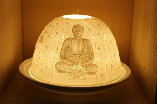 Nordic Light Shade | Soporte para Velas de té de Buda | Idea de Regalo de Encaje | Accesorios para Velas, patrón Blanco, Talla única