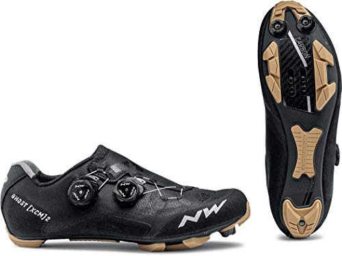 Northwave Ghost XCM 2 - Zapatillas para bicicleta de montaña, color negro y dorado 2021, talla 40,5