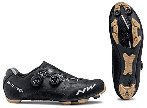 Northwave Ghost XCM 2 Zapatos de Ciclismo Negro/Melena, Tamaño:47 EU
