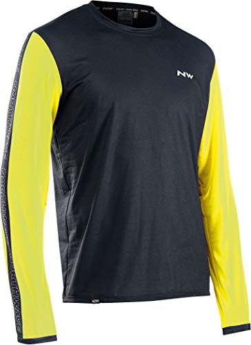 Northwave Xtrail 2021 - Maillot largo para bicicleta, talla XXL (54), color negro y amarillo