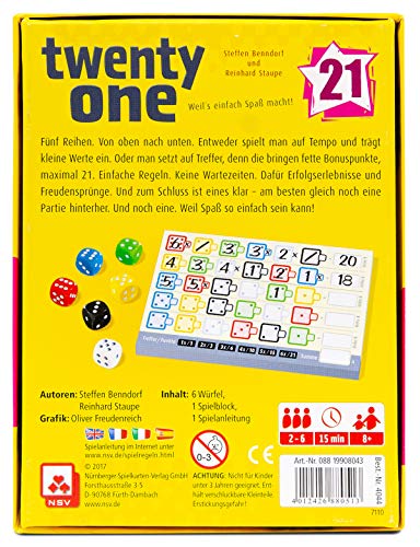 NSV - 4044 - Twenty One - Juego de Dados (versión en alemán)