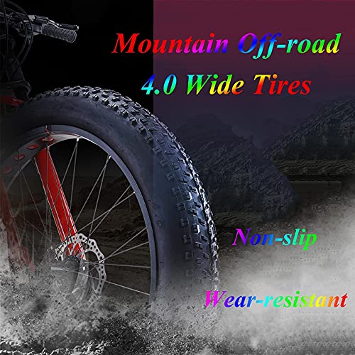 NZKW Bicicleta de montaña rígida con neumáticos Gruesos de 24 Pulgadas para Hombres y Mujeres, Bicicletas de Trail de montaña para Adultos con Doble suspensión, Bicicleta Todo Terreno c