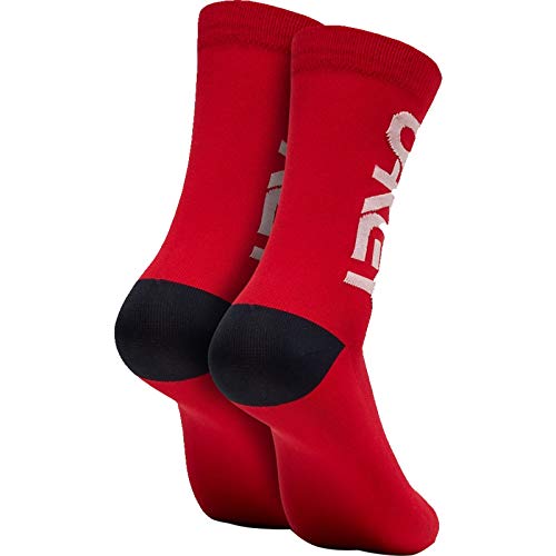 Oakley Calcetines de ciclismo MTB Factory Pilot para hombre, Línea roja, Small