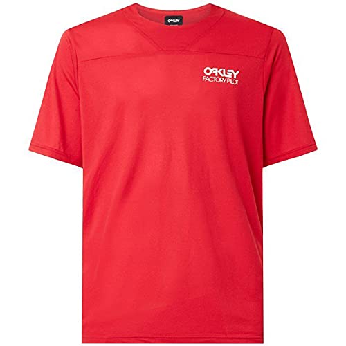 Oakley Cascade Trail MTB - Camisas de ciclismo de manga corta para hombre - Línea roja/grande