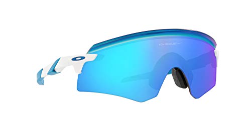 Oakley Encoder, Gafas Hombre, Blanco Pulido Prizm Zafiro, Talla única