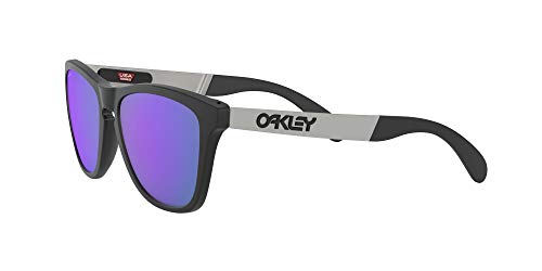 Oakley Men's Frogskins Mix Asian Fit Sunglasses,One Size,Matte Black/Prizm Violet