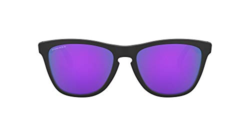 Oakley Men's Frogskins Mix Asian Fit Sunglasses,One Size,Matte Black/Prizm Violet