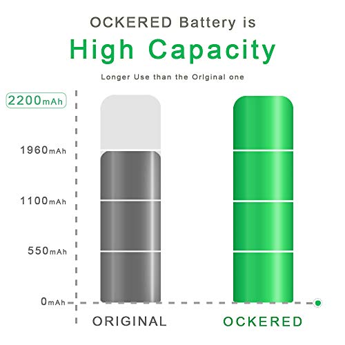 Ockeyed Batería Recargable para Phone 7, batería de Repuesto de Alta Capacidad, con Kit de Herramientas y Kit de reparación de batería, Compatible con Phone 7, 2 años de garantía 100%