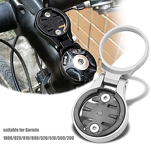 OKBY Garmin Bicicletas - Odómetro De Bicicleta Aleación Aluminio Ciclismo Extensión Montaje Soporte Ajustable para Computadora (Color : Silver)