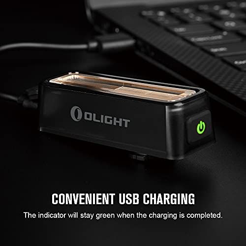 OLIGHT RN 180 Luz Trasera de Bicicleta Inteligente Recargable USB Linterna Trasera para Bici con Sensor de Movimiento Integrado, Impermeable IPX6, 8 Modos Ideal para Urbanos, Carretera y Ciclismo