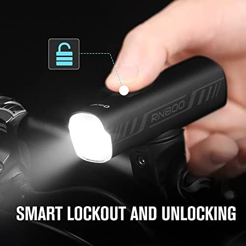 OLIGHT RN 800 Luz de Bicicleta Resistente al Agua Potente Lámpara Delantera para Bicicleta 800 Lumen Rango 137 Metros Lámpara Recargable con 4000 mAh Batería